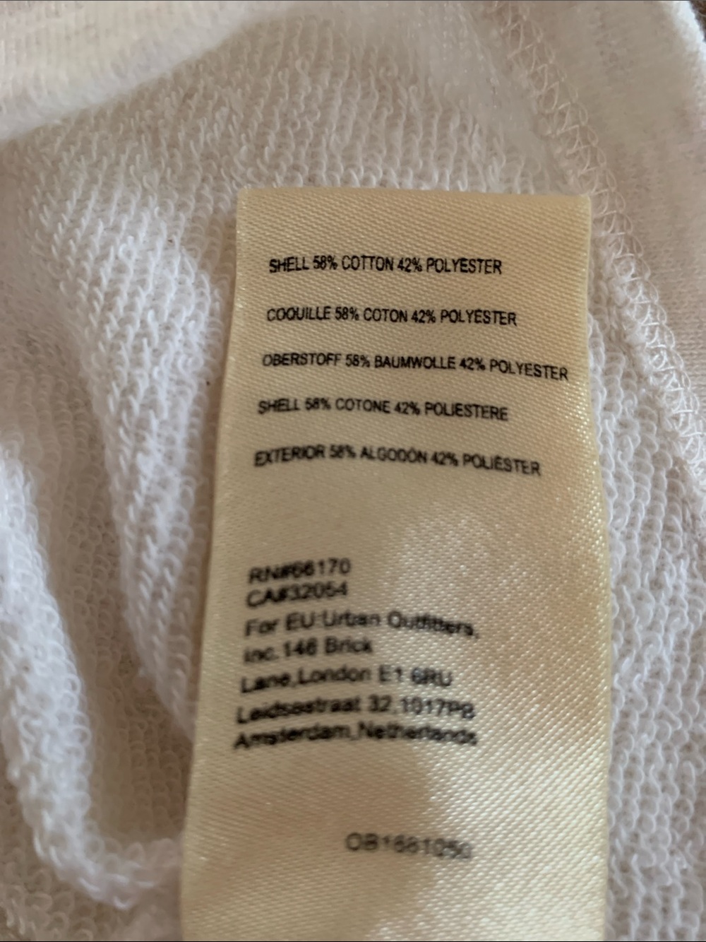Anthropologie Pilcro Corset Sweatshirt Cream Small Neutral Minimalist Casual - Picture 8 of 9